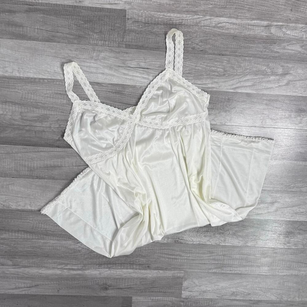 Vintage slip dress sheer white